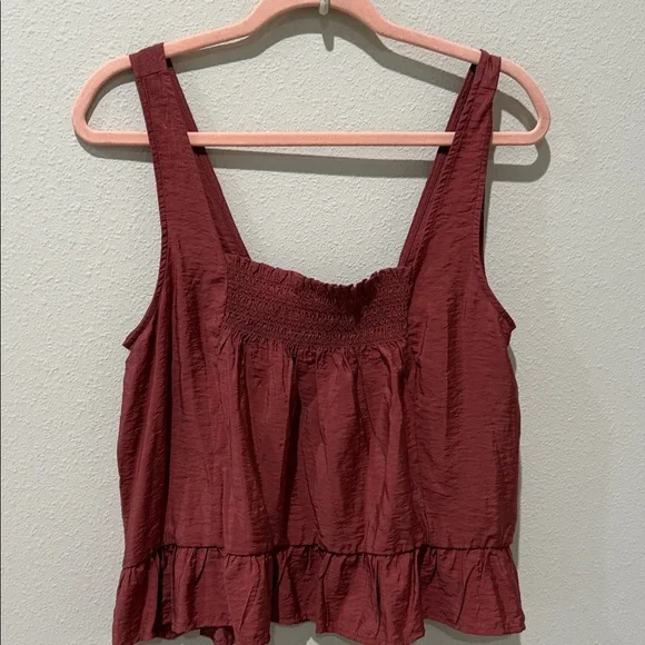 Maeve -Anthropologie Smocked Ruffle Hem Swing Tank Top - Picture 3 of 7